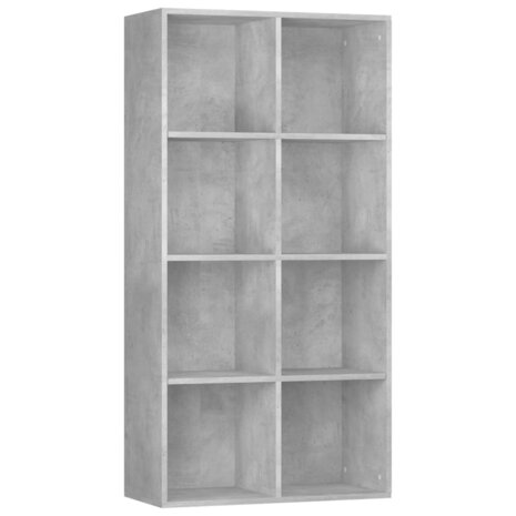 Boekenkast/dressoir 66x30x130 cm bewerkt hout betongrijs 8719883673189 2