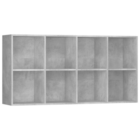 Boekenkast/dressoir 66x30x130 cm bewerkt hout betongrijs 8719883673189 8