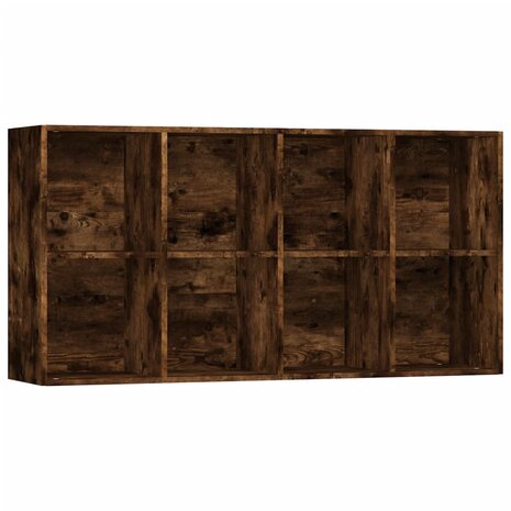 Boekenkast 66x30x130 cm bewerkt hout gerookt eikenkleurig 8720286975114 6