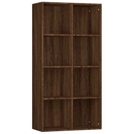 Boekenkast 66x30x130 cm bewerkt hout bruin eikenkleur 8720286975138 2