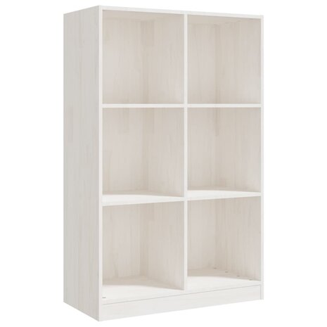 Boekenkast 70x33x110 cm massief grenenhout wit 8720286772843 2