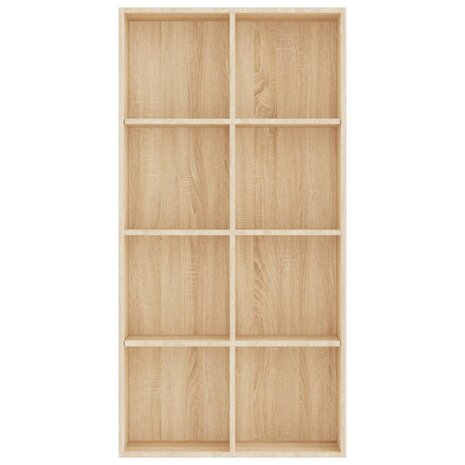 Boekenkast/dressoir 66x30x130 cm bewerkt hout sonoma eikenkleur 8719883673172 4