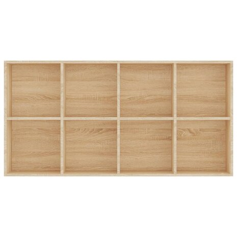 Boekenkast/dressoir 66x30x130 cm bewerkt hout sonoma eikenkleur 8719883673172 9