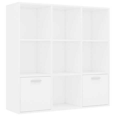 Boekenkast 98x30x98 cm bewerkt hout wit 8719883869742 2