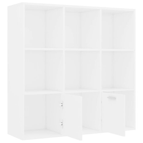 Boekenkast 98x30x98 cm bewerkt hout wit 8719883869742 5