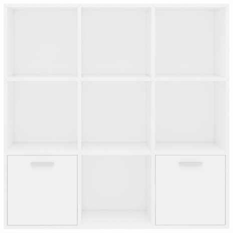 Boekenkast 98x30x98 cm bewerkt hout wit 8719883869742 7