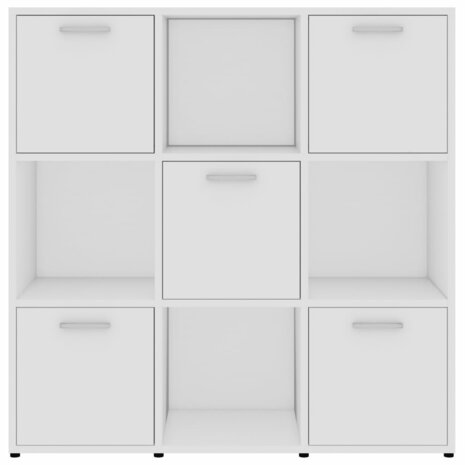 Boekenkast 90x30x90 cm bewerkt hout wit 8720286017241 6