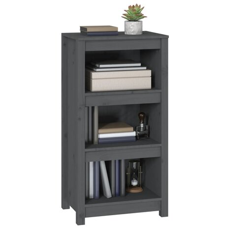 Boekenkast 50x35x97 cm massief grenenhout grijs 8720845556570 4