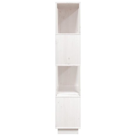 Boekenkast/kamerscherm 80x25x132 cm massief grenenhout wit 8720286906033 6