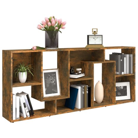 Boekenkast 67x24x161 cm bewerkt hout gerookt eikenkleurig 8720286954454 9