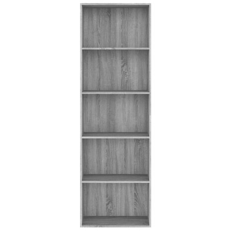 Boekenkast 60x30x189 cm bewerkt hout grijs sonoma eikenkleurig 8720286976111 4