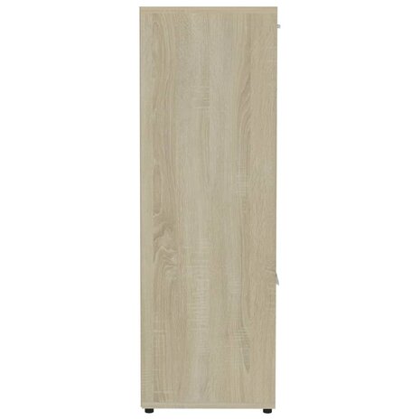 Boekenkast 90x30x90 cm bewerkt hout sonoma eikenkleurig 8720286017272 7