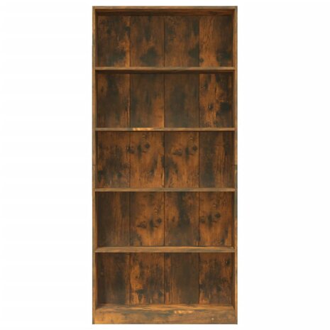 Boekenkast 80x24x175 cm bewerkt hout gerookt eikenkleurig 8720286976074 4