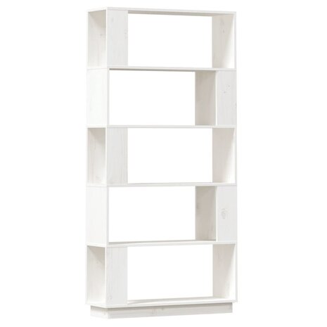 Boekenkast/kamerscherm 80x25x163,5 cm massief grenenhout wit 8720286906088 2