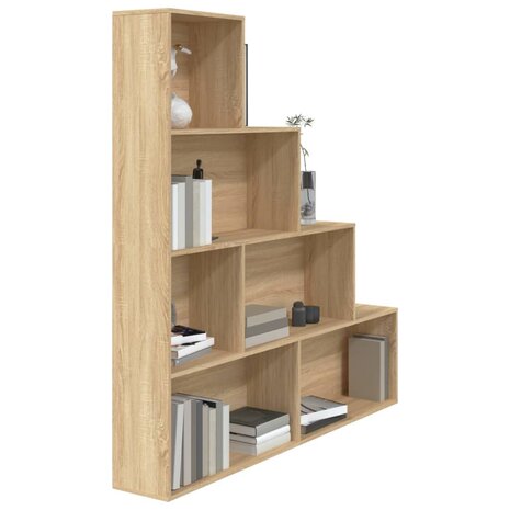 Boekenkast/kamerscherm 155x24x160 cm bewerkt hout sonoma eiken 8719883786094 4