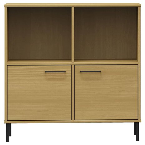 Boekenkast met metalen poten OSLO 90x35x90,5 cm hout bruin 8720845578237 4