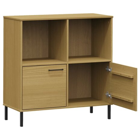 Boekenkast met metalen poten OSLO 90x35x90,5 cm hout bruin 8720845578237 5