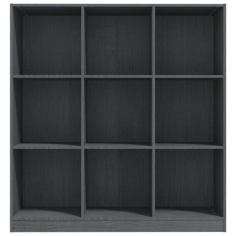 Boekenkast/kamerscherm 104x33,5x110 cm massief grenenhout grijs 8720286773031 5