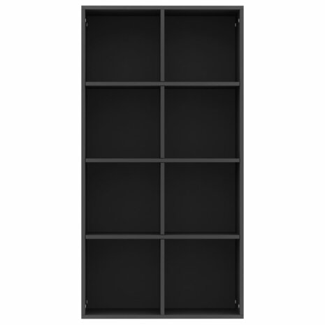 Boekenkast/dressoir 66x30x130 cm bewerkt hout zwart 8719883673158 4