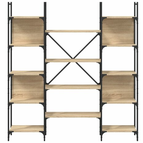 Boekenkast 155,5x24x166,5 cm bewerkt hout sonoma eikenkleurig 8721012339101 5