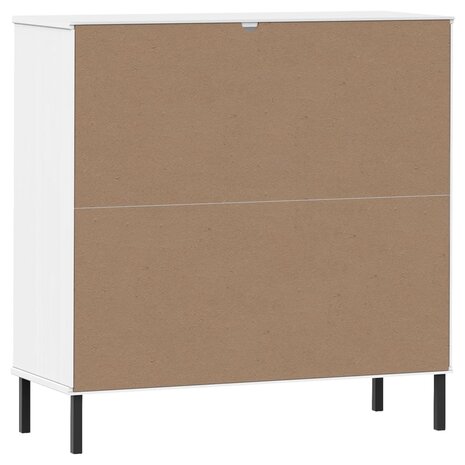 Boekenkast met metalen poten OSLO 90x35x90,5 cm hout wit 8720845578251 7