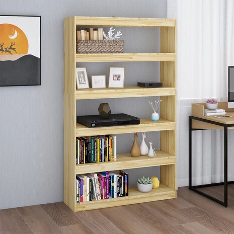 Boekenkast / kamerscherm 100x30x167,5 cm massief grenenhout 8720286609231 1