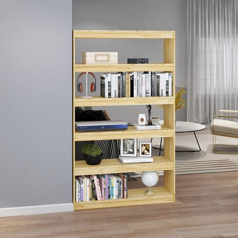 Boekenkast / kamerscherm 100x30x167,5 cm massief grenenhout 8720286609231 3