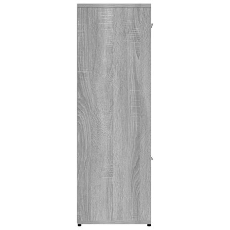 Boekenkast 90x30x90 cm bewerkt hout grijs sonoma eikenkleurig 8720286977040 7