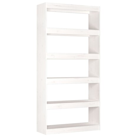 Boekenkast/kamerscherm 80x30x167,4 cm massief grenenhout wit 8720286608999 2