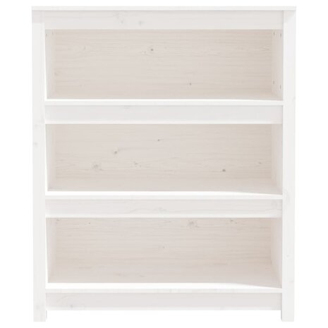 Boekenkast 80x35x97 cm massief grenenhout wit 8720845556310 5