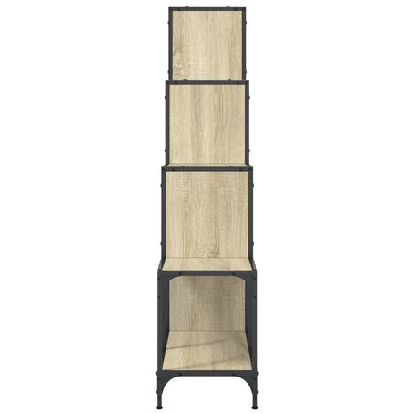 Boekenkast 122x30x132 cm bewerkt hout en metaal sonoma eiken 8721012479814 6