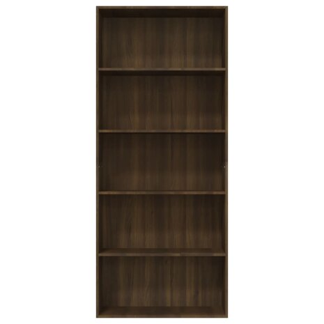 Boekenkast 80x30x189 cm bewerkt hout bruineikenkleurig 8720286976159 4