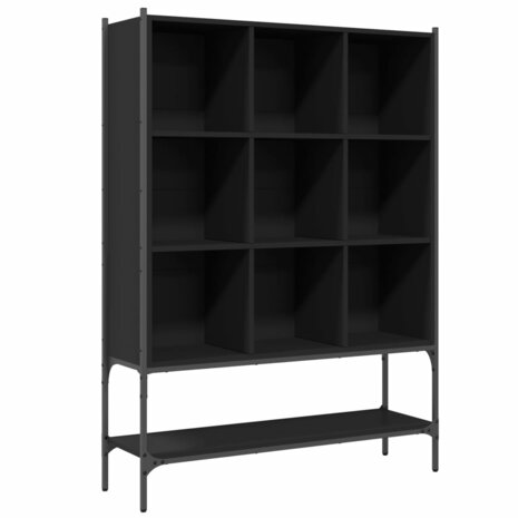 Boekenkast 102x30x141,5 cm bewerkt hout zwart 8721012402829 2