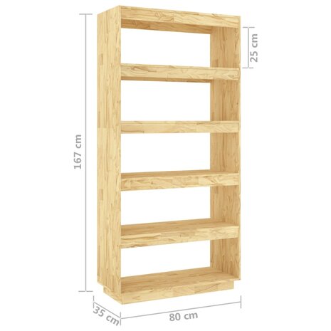 Boekenkast / kamerscherm 80x35x167 cm massief grenenhout 8720286816257 8