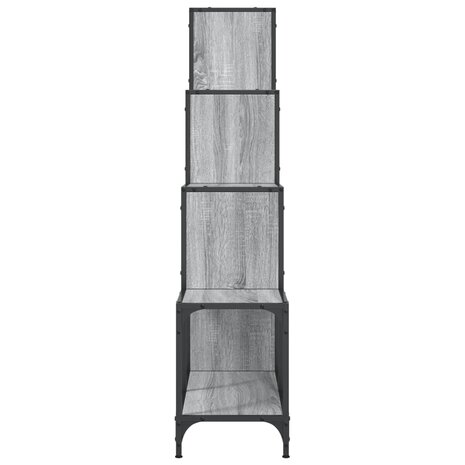 Boekenkast 122x30x132 cm bewerkt hout en metaal grijs sonoma 8721012479838 6