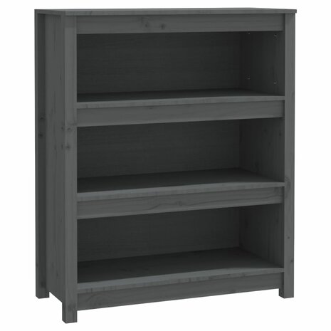 Boekenkast 80x35x97 cm massief grenenhout grijs 8720845556327 2