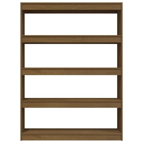 Boekenkast/kamerscherm 100x30x135,5 cm grenenhout honingbruin 8720286609217 5