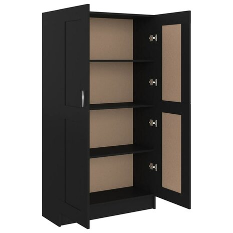 Boekenkast 82,5x30,5x150 cm bewerkt hout zwart 8720286134061 5