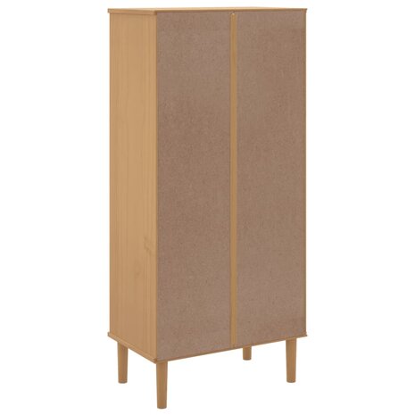 Boekenkast SENJA rattan-look 60x35x130 cm grenenhout bruin 8721012134744 8