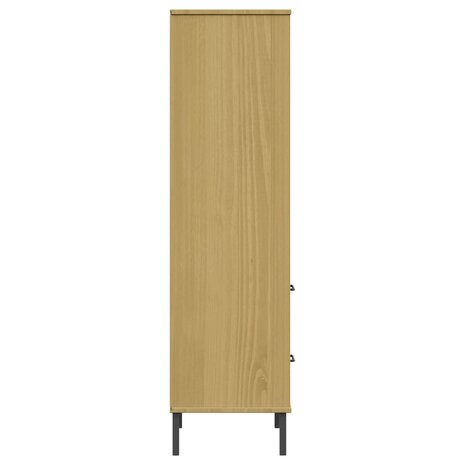 Boekenkast met 2 lades OSLO 60x35x128,5 cm massief hout bruin 8720845578176 6