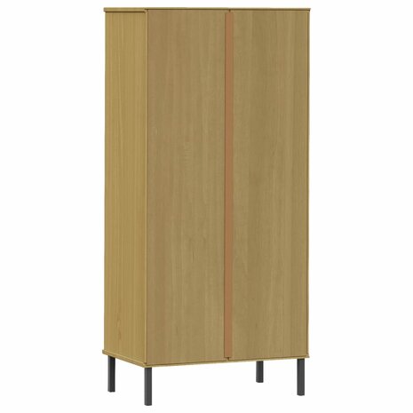 Boekenkast met 2 lades OSLO 60x35x128,5 cm massief hout bruin 8720845578176 7