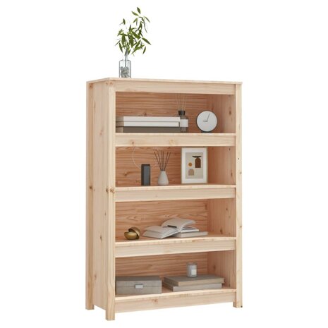 Boekenkast 80x35x126 cm massief grenenhout 8720845556358 4