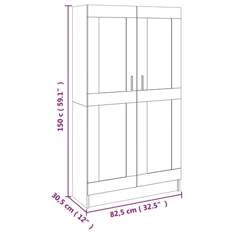 Boekenkast 82,5x30,5x150 cm bewerkt hout sonoma eikenkleurig 8720286134085 9