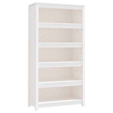 Boekenkast 80x35x154 cm massief grenenhout wit 8720845556419 2