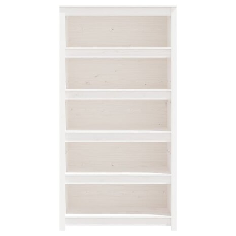 Boekenkast 80x35x154 cm massief grenenhout wit 8720845556419 5