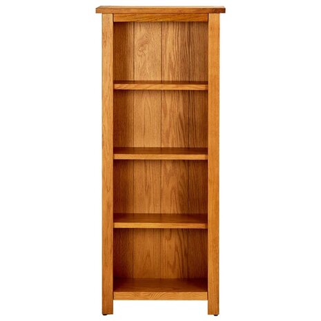 Boekenkast met 4 schappen 45x22x110 cm massief eikenhout 8720286543030 2