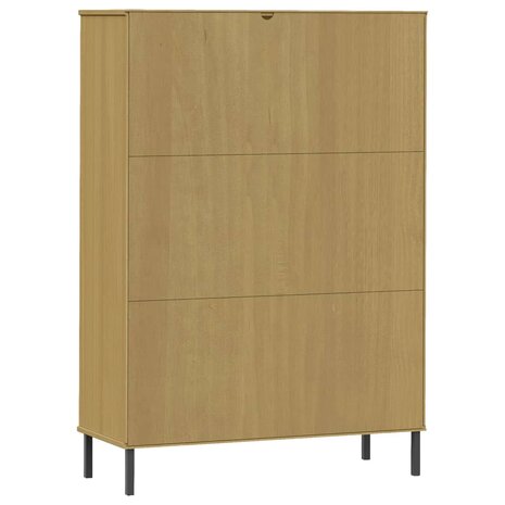 Boekenkast met metalen poten OSLO 90x35x128,5 cm hout bruin 8720845578206 7