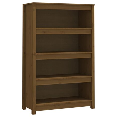 Boekenkast 80x35x126 cm massief grenenhout honingbruin 8720845556389 2