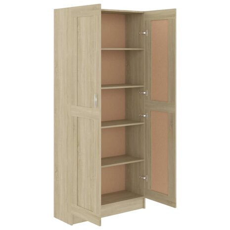 Boekenkast 82,5x30,5x185,5 cm bewerkt hout sonoma eikenkleur 8720286134177 5