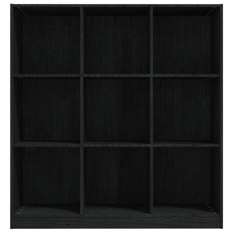 Boekenkast/kamerscherm 104x33,5x110 cm massief grenenhout zwart 8720286773055 5